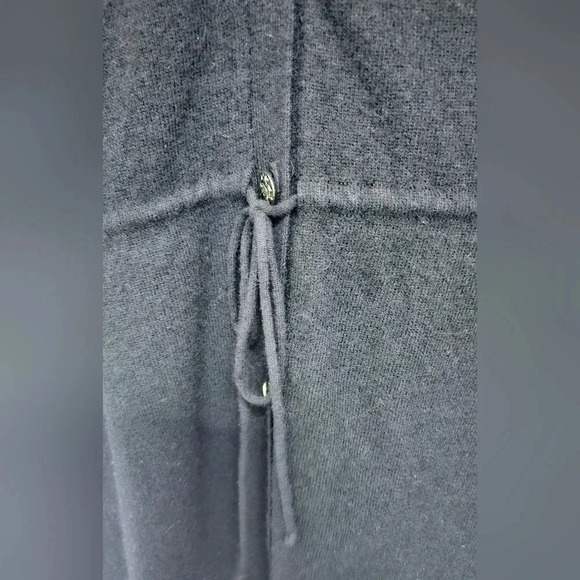 Vintage L'ultima Lambswool Angora blends Metal Sz L 3D knit Drawstring Hooded - Picture 7 of 11